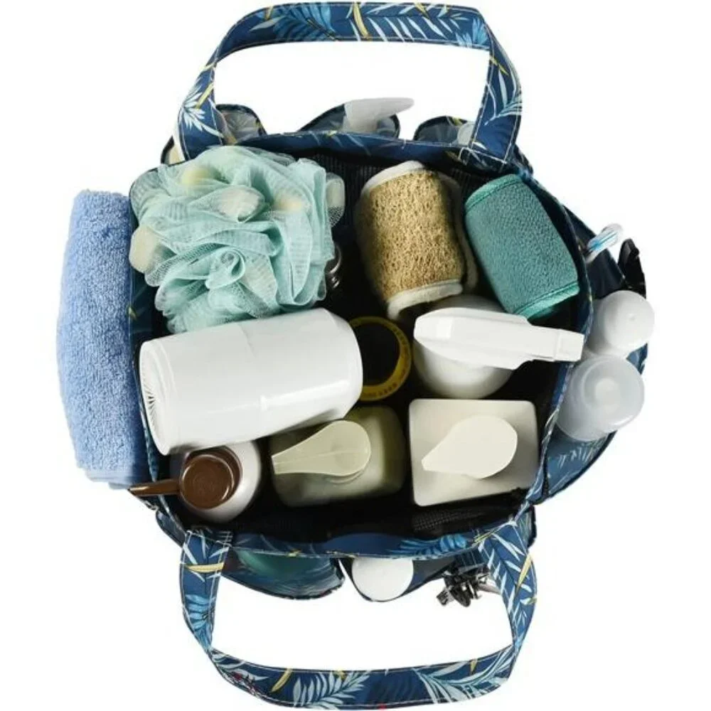 Large Mesh Shower Caddy Bag Bathroom Tote Organizer with Pockets for Dorm Gym